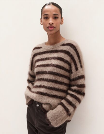 Stripe Jumper with Alpaca