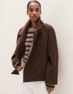 Pea Coat with Funnel Neck